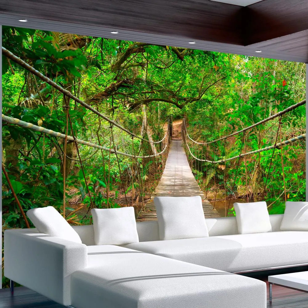 Fototapet Bridge amid greenery 400 x 280 cm