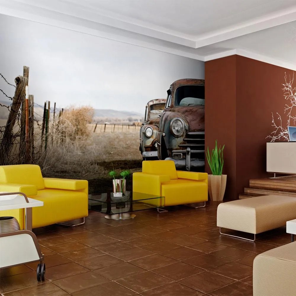 Fototapet To gamle amerikanske biler