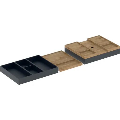 Geberit skuffeindsats 120 cm bambus/sort
