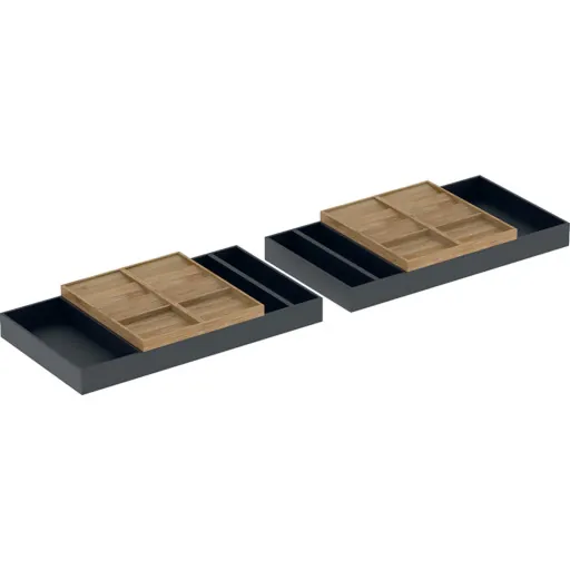 Geberit skuffeindsats 135 cm bambus/sort