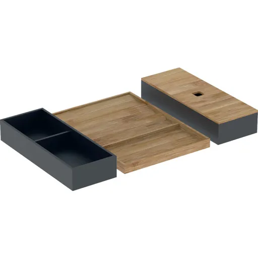 Geberit skuffeindsats 60 cm bambus/sort