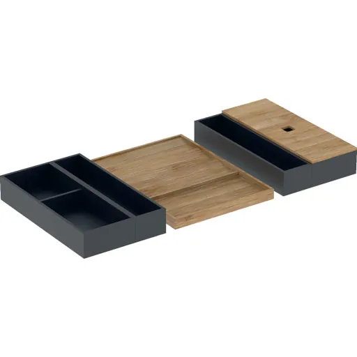Geberit skuffeindsats 75 cm bambus/sort