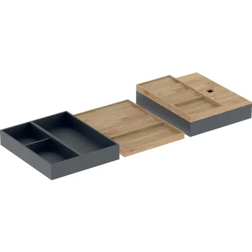 Geberit skuffeindsats 90 cm bambus/sort