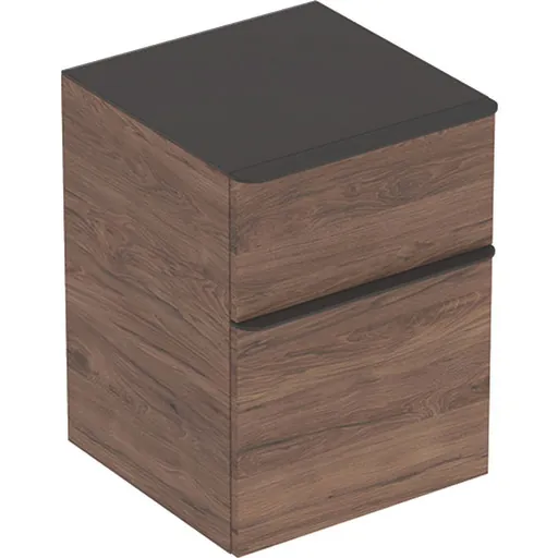 Geberit Smyle Square vægskab 45x47 cm nøddetræ