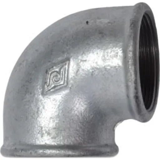 Georg Fischer vinkel 90° galvaniseret 4 muffe-muffe