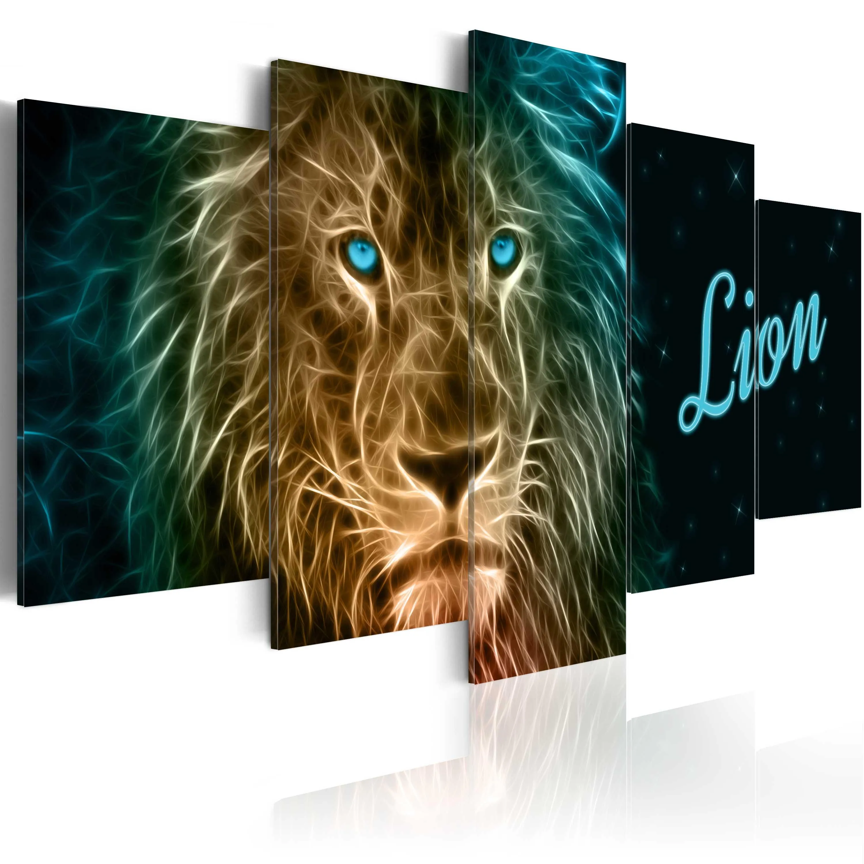 Gold Lion Billede 100 x 50 cm