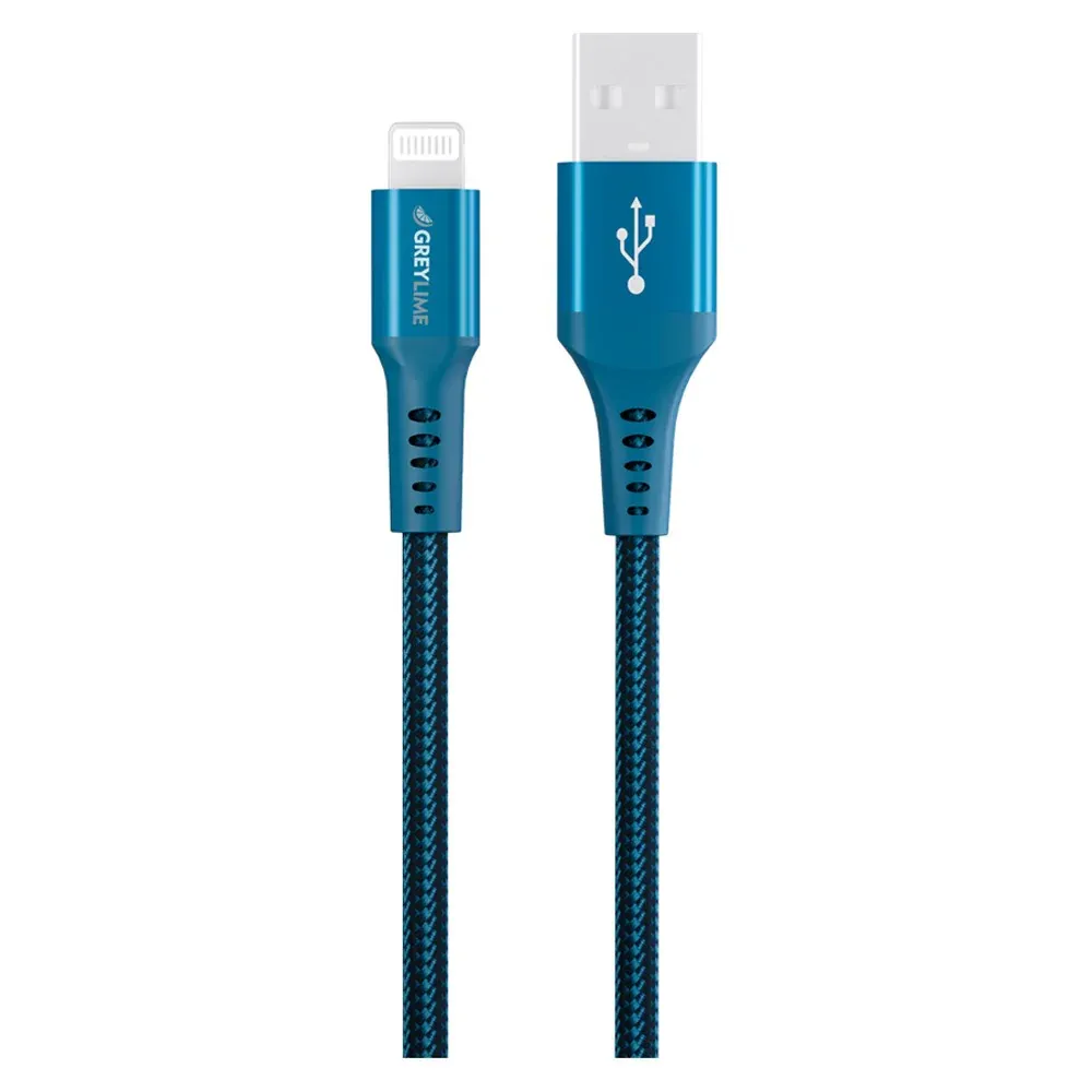 GreyLime Braided USB-A til Lightning Kabel 3 m