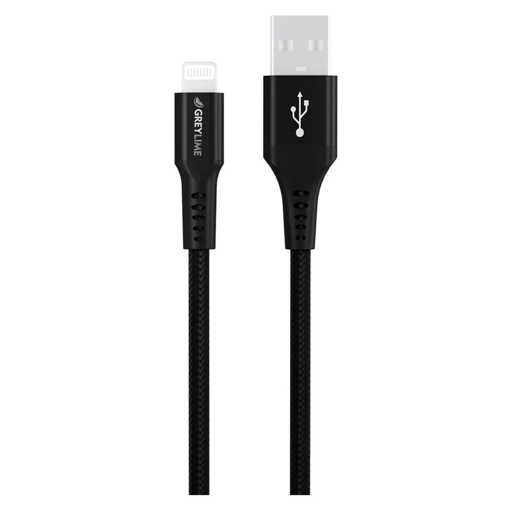 GreyLime Braided USB-A til Lightning Kabel
