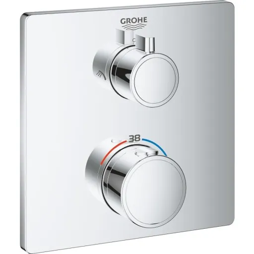 Grohe Grohtherm Forplade til Rapido SmartBox hovedbruser + håndbruser, krom
