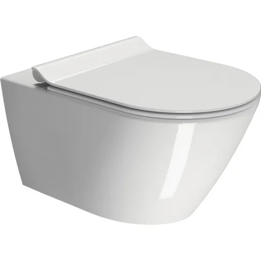 GSI Kube væghængt toilet, uden skyllekant, hvid