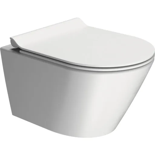 GSI Kube væghængt toilet, uden skyllekant, mat hvid
