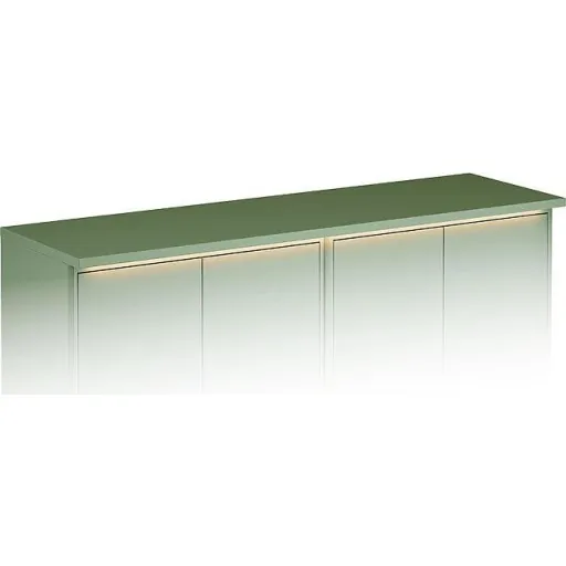 Gustavsberg Graphic topplade belysning 120x36 cm grøn