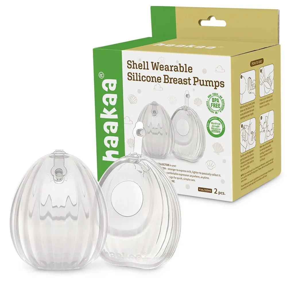 Haakaa Shell Silikone Brystpumpe 120ml 2 stk