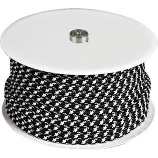 Halo Design stofledning sort & hvid zig zag 25 meter