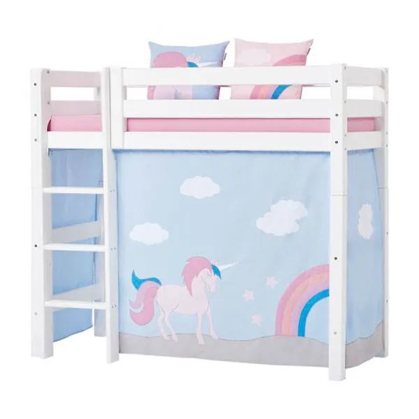 Hoppekids Forhæng til Mellemhøj Seng Unicorn
