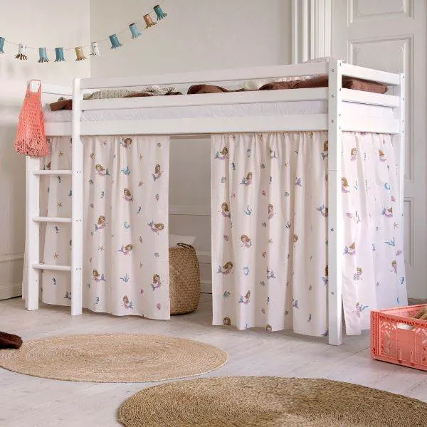 Hoppekids Mermaid Forhæng til Mellemhøj Seng 90x200 cm