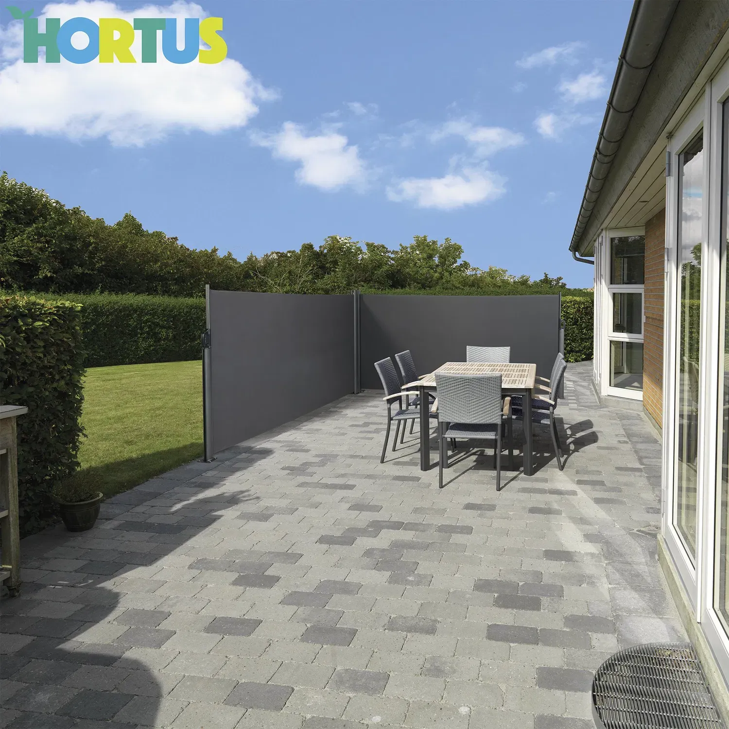 HORTUS Udtrækssejl Dobbelt 140 x 600 cm