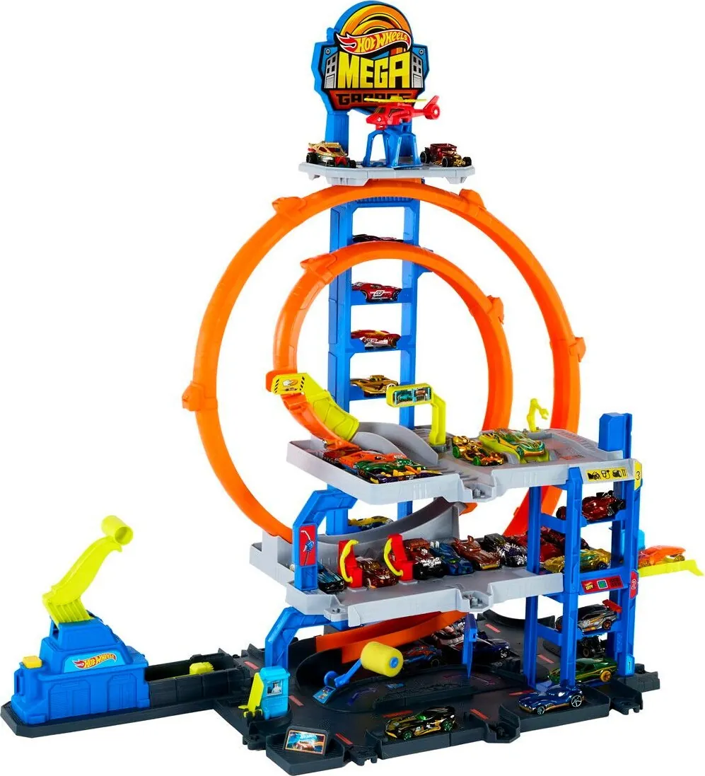 Hot Wheels City Mega Loop Garage Super Police Station