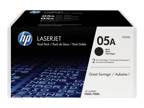 HP 05A CE505D Sort lasertoner Original