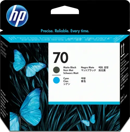 HP 70 / C9404A Matte Black Printhead Printhoved Cyan