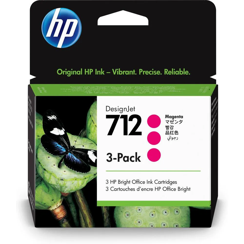HP 712 Magenta Blæk 3ED78A