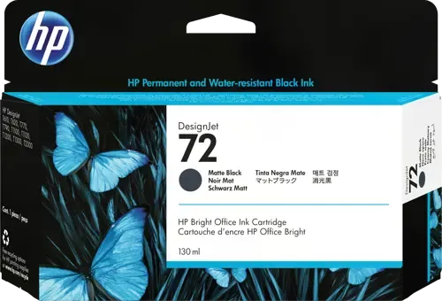 HP 72 Matte Sort Blækpatron C9403A