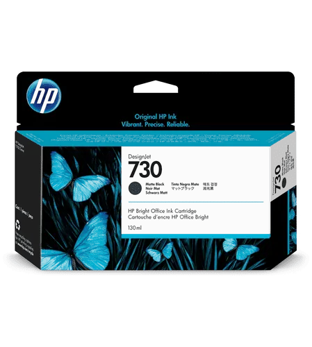 HP 730 Mat Sort Blækpatron