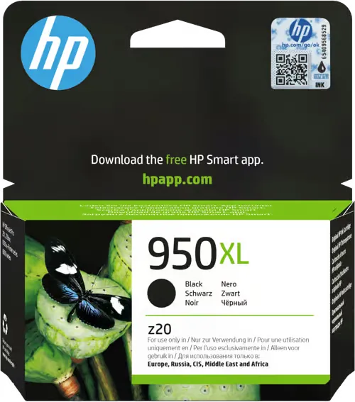 HP 950XL Sort Blækpatron