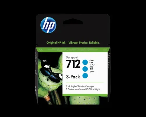 HP Blæk Cyan 712 29ml 3-pack