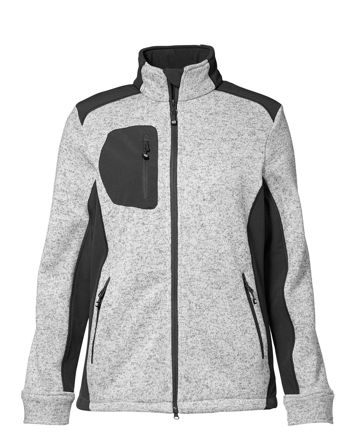 ID Feminin Strikfleece Cardigan Grå