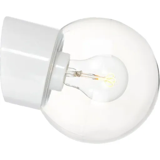 Ifö Classic Globe væglampe Ø15 cm hvid