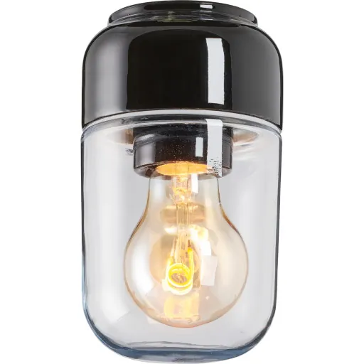 Ifö Ohm loftlampe sort/klar
