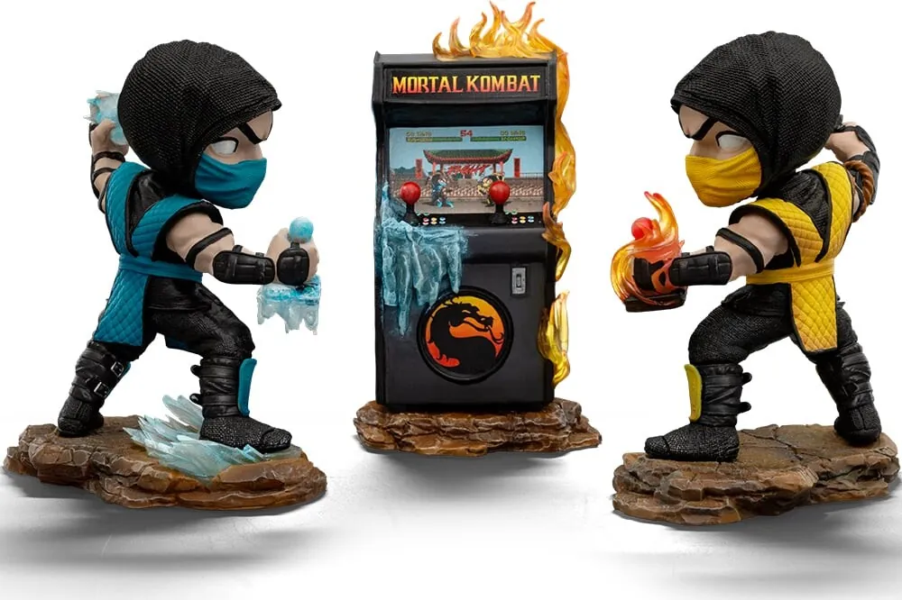 Iron Studios & Minico Mortal Kombat Scorpion Vs Sub-zero Arcade Set
