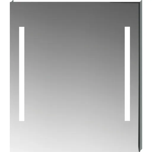 Jika Clear spejl med lys 70x81 cm