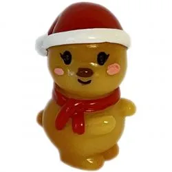 Jule Minifigur 3,5 Cm Stående Brun Julebamse