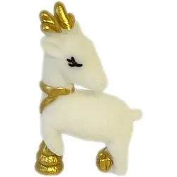 Jule Minifigur 4 Cm Hvid Hjort