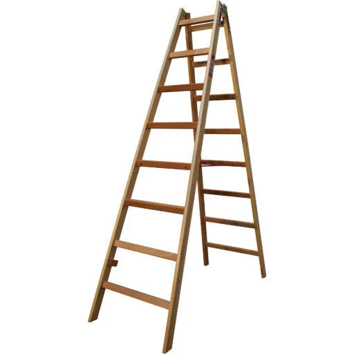 Jumbo Proff wienerstige i træ 215 cm 8 trin
