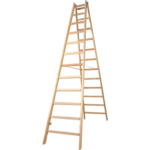 Jumbo Proff wienerstige i træ 317 cm 12 trin