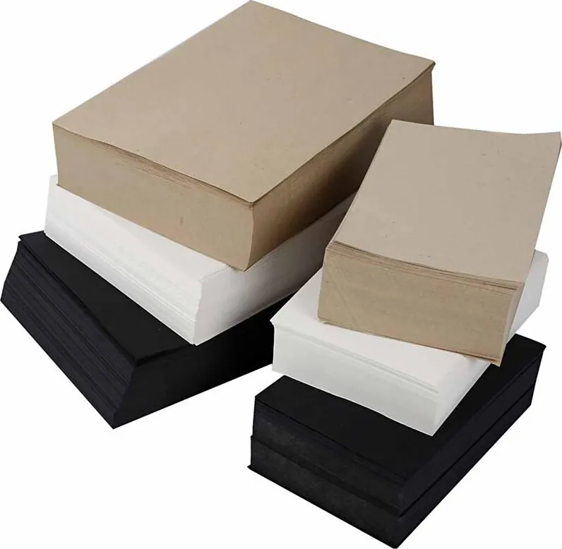 Karduspapir A3,A4, 100+135 g, sort, grå, gråbrun, hvid, 6000ass. ark/ 1 pk.