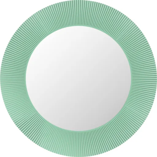 Kartell Laufen All Saints spejl med lys, Ø78 cm, grøn