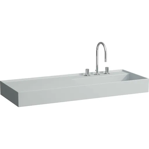 Kartell Laufen håndvask 120x46 cm højre mat grå