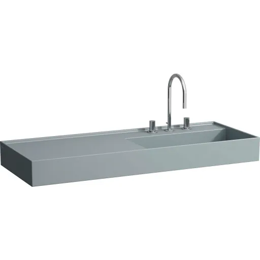Kartell Laufen håndvask 120x46 cm højre mat grå