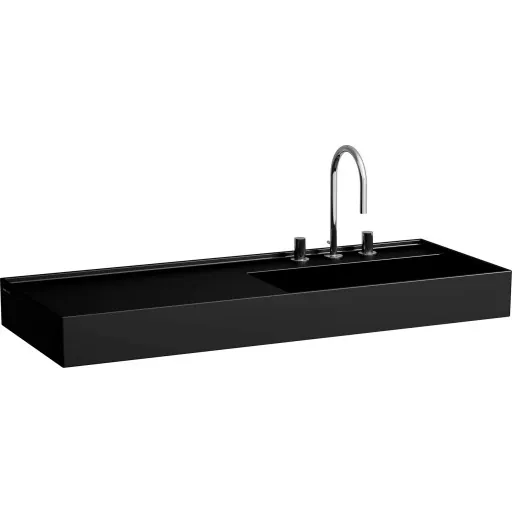 Kartell Laufen håndvask 120x46 cm mat sort