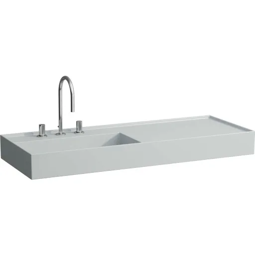 Kartell Laufen håndvask 120x46 cm venstre mat grå