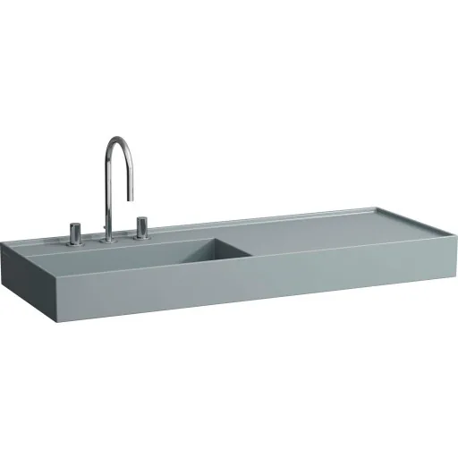 Kartell Laufen håndvask 120x46 cm venstre mat grå