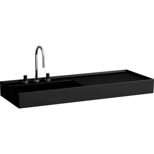 Kartell Laufen håndvask 120x46 cm venstre mat sort