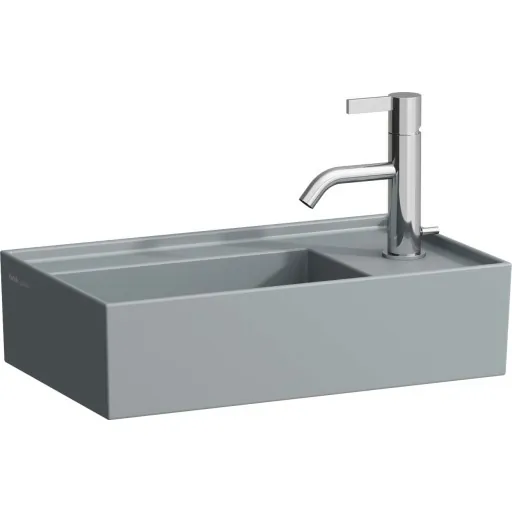 Kartell Laufen håndvask 46x28 cm højre mat grå
