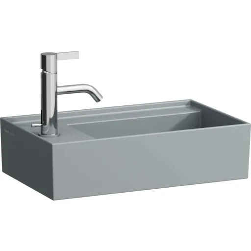Kartell Laufen håndvask 46x28 cm venstre mat grå