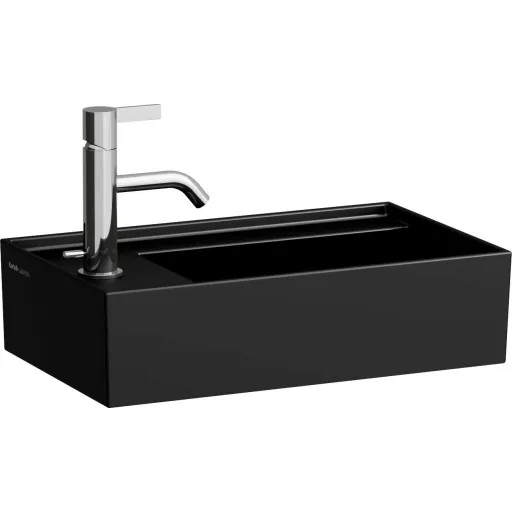 Kartell Laufen håndvask 46x28 cm venstre mat sort