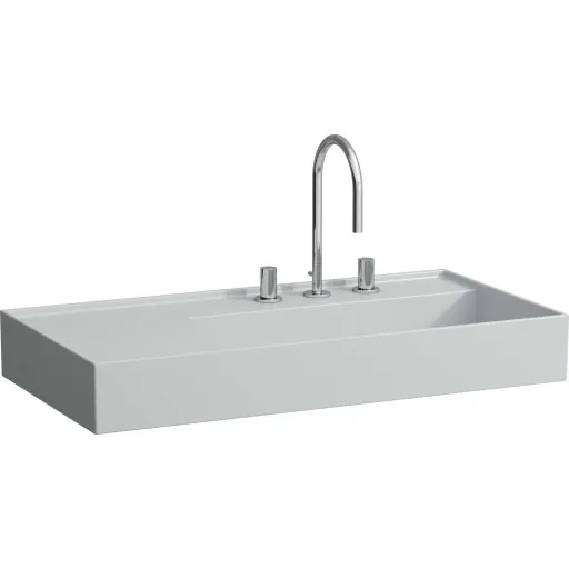 Kartell Laufen håndvask 90x46 cm højre mat grå